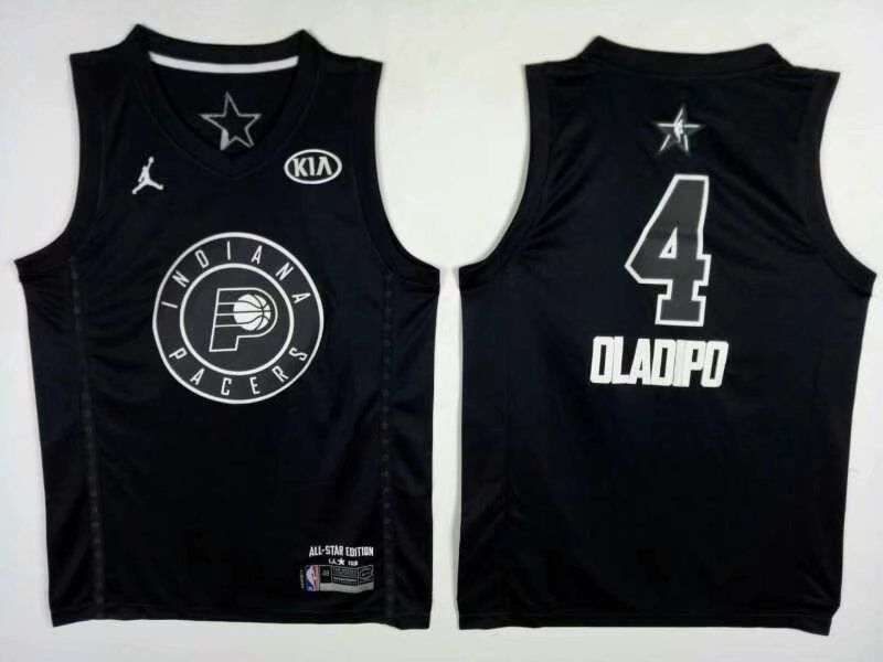 Men Indiana Pacers #4 Oladipo Black 2108 All Stars NBA Jerseys->indiana pacers->NBA Jersey